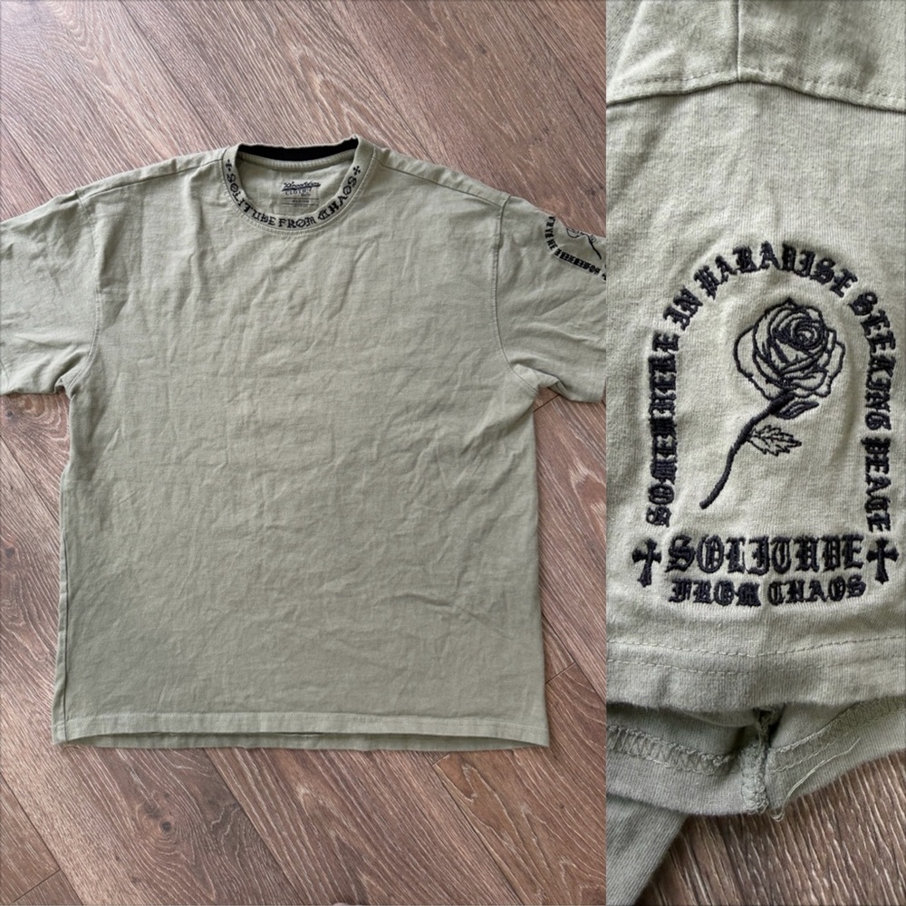 Brooklyn Cloth MFG Green 100% Cotton Medium T-shirt Solitude From Chaos BKLYN